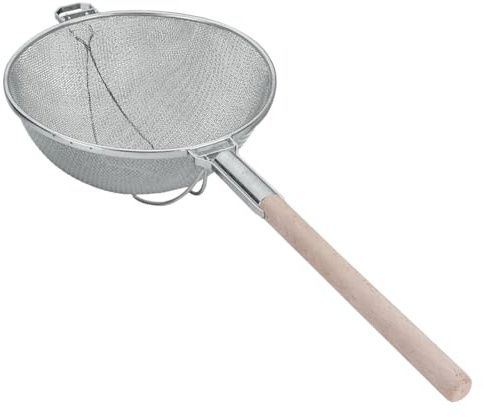 Metaltex 601135 Hotelsieb mit Holzgriff, 35 cm, verzinnt