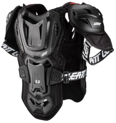 Leatt 5.5 Motorrad Brustprotektor Unisex Erwachsene, Unisex_Erwachsene, 5014101111, Schwarz, One Size