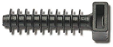 Norma 8600701001 - Taco soporte brida nylon poliamida 6,6 8mm sin aleta negro
