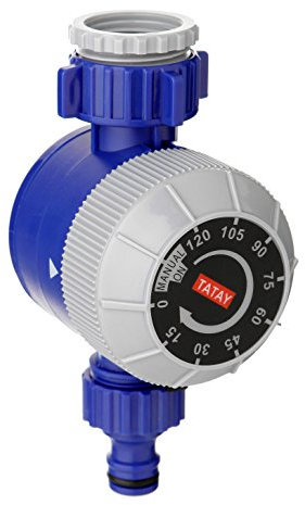TATAY Timer Irrigazione Manuale | Programmazione fino a 2 ore | Irrigazione a Goccia | Connettore Rubinetto 1 e 3/4 | Irrigazione Manuale | Protezione Anti UVA |