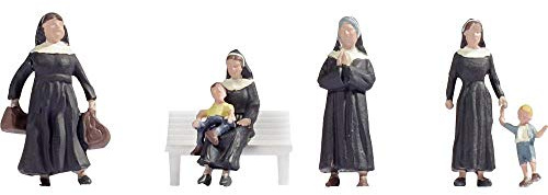 NOCH H0 Figuren Nonnen, Modellfiguren für H0, handbemalt und kunstvoll gestaltet für Modelleisenbahn und Dioramen