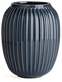 Kähler Vase H21 cm Hammershøi dänisches Design für Blumen Handarbeit, grau