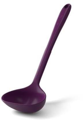 Kochblume Schöpflöffel aus Silikon – BPA-frei & hitzebeständig (Lila) | Ideal zum Schöpfen, Portionieren und Servieren – schonend für Antihaftpfannen und hitzebeständig bis 260 °C.