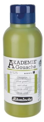 Schmincke – AKADEMIE® Gouache - feine Künstler-Gouache, Olivgrün - 250 ml