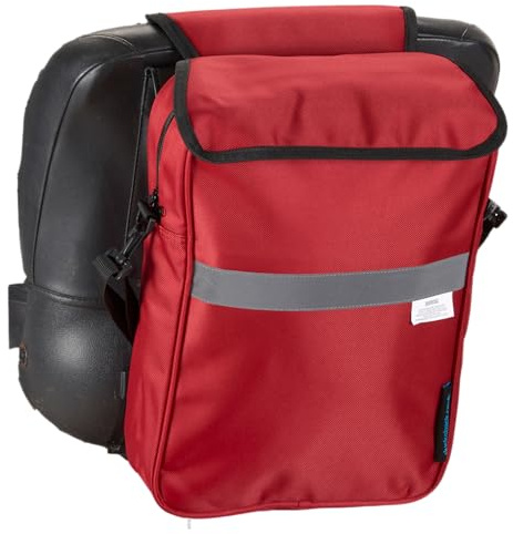 Ducksback Deluxe Zipped Shopping & Storage Bag for Mobility Scooters, Red | Practical bag for mobility scooters, Zipped closure, 40x29x11cm Colour: Red