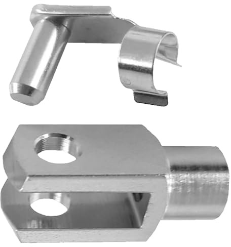 1 Stück - Gabelkopf - Gabelgelenk 12x24 DIN71752 - M12 + Sicherungsbolzen/ES-Bolzen