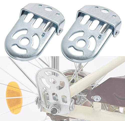 SUPEROK Klapprad Hinten Pedal,Metall Faltbare Fahrrad hinten Fußpedale Pegs Kindersitz Fußraste,Radfahren Metall Fußstütze für Kinder,Fahrrad Rücksitz Zubehör für Freundin Frau Mann Kind(1Paar)