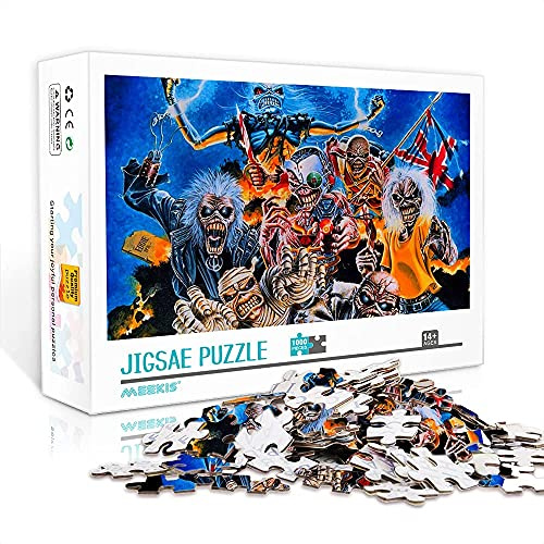 TTbaoz Jigsaw Puzzles for Adults 1000 Iron Maiden Puzzle Educational Games Colourful Challenging Puzzle Game Educational 38X26cm