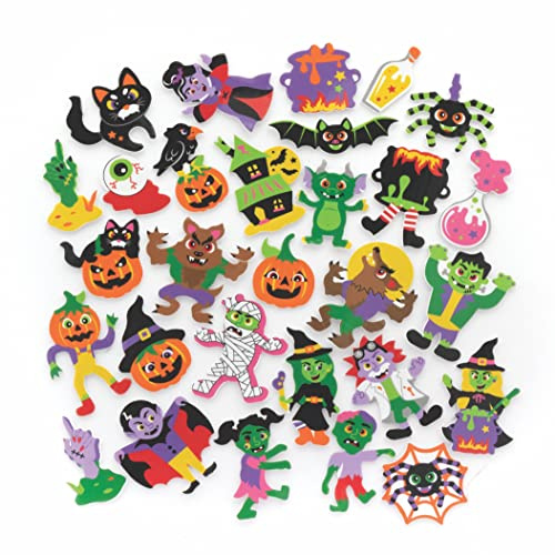 Baker Ross FE734 Adesivi in Gommapiuma di Halloween - Confezione da 200, Adesivi per Bambini, Ideali per Progetti Artistici e Artigianali, Ottimi per Creare Biglietti di Auguri e Album di Ritagli