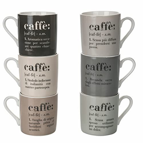 Villa d’Este Home Tivoli 5906603 Victionary Classic Lot de 6 tasses à café en porcelaine neuve 90 ml