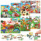 Holzpuzzle Kinder 6 Stück, Kinderpuzzle 30 Teile, Puzzle Auto Tier Dinosaurier, Gehirntraining Spielzeug für Kinder ab 3 Jahren, Geschenk Kinderspielzeug für Mädchen Jungen