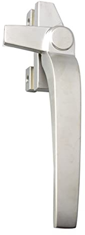Fenstergriffe aus Aluminiumlegierung, für Linkshänder/Rechtshänder, kindersicher, Fenstergriffe für Doppelverglasung, Fenster (rechts – gebürsteter Stahl)