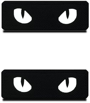 2 delar. Taktisk reflekterande, kattögonlappar, roliga kattögonmärken, kläder, dekoration för ryggsäck, kostym, hatt, uniform, hjälm, hundar, väst, dekoration
