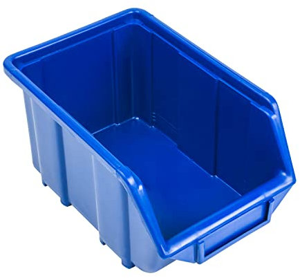 botle 50 Stck Sortierboxen Lagerboxen Stapelboxen Werkstatt Stapelkisten Sichtlagerkasten Eco Box Blau 24,5x16x12,5cm Sortierkasten