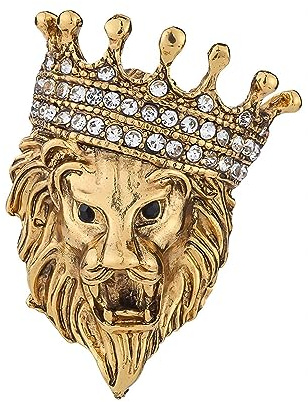 Kronen-Anstecknadel für Herren, Vintage-Anstecknadel für Herren, Emaille, Rucksäcke, Mantel, Jacke, König der Löwen, Krone, Anstecknadel, Abschlusskleid, Kristall-Brosche, Large, Zink, Kristall
