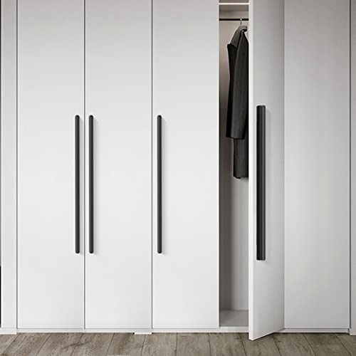 SZLXJMFL Schrankgriffe Schwarz Lang,2 Kabinett Möbelgriffe Modern, Massive Aluminium | Beschichtungsverfahren, Lochzentren: 96-1152 mm, Kleiderschrank Zieht Griffe-600mm/23.6in