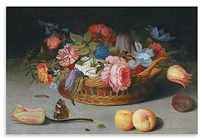Balthasar Van Der Ast Art Print Poster Print Photo Art Painting Canvas Poster Home Decorative Bedroom Modern Decor Posters Gifts 16x24inch(40x60cm)