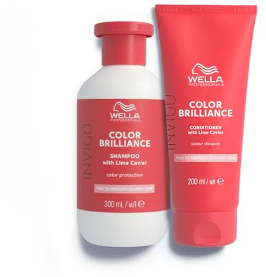 Wella Professionals Invigo Color Brilliance Fine Vorteils-Set – professionelle Haarpflege mit Vitamin E für feines, gefärbtes Haar – 300 ml Shampoo, 200 ml Conditioner