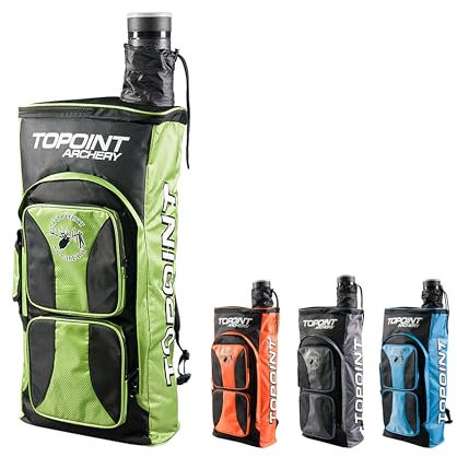limaity Bogenschießen Bogen Tasche Recurve Bogen Rucksack mit Köcher Take Down Bogen Tasche Fall große Kapazität Rucksack für Outdoor-Jagd und Schießen (Grau)