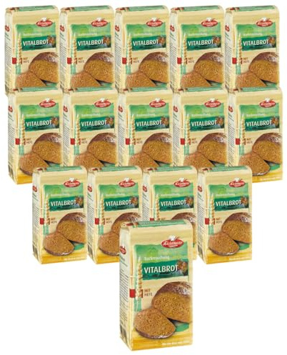 BIELMEIER KÜCHENMEISTER Brotbackmischung Vital-Brot 15 Stück á 500 g Jeden Tag frisches Brot genießen Made in Baden-Württemberg