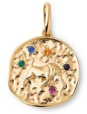 SINGULARU - Charm Organic Colors Zodiaco. Colgante en Latón con Acabado Baño de Oro de 18Kt. Charm Combinable con Collar. Joyas para Mujer. Tauro