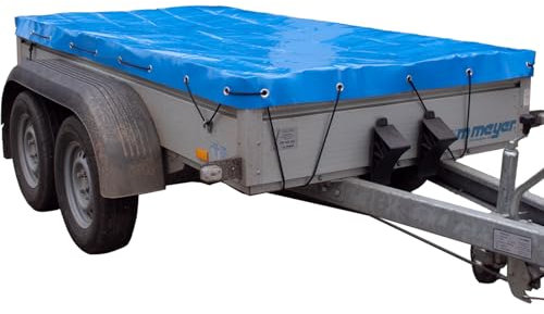 Anhängerplane Anhänger Flachplane Plane Gewebeplane Hängerplane 257x133x10 cm mit Seil PKW Anhänger Plane