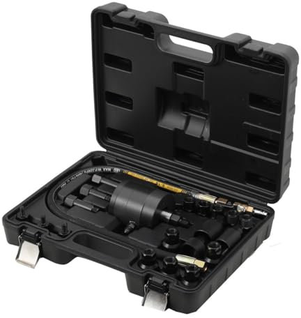 Lfhelper Professioneller Stahl Diesel Einspritzdüsen Abzieher Satz, Pneumatischer Injektor Auszieher mit Adapter, Druckluft Injektoren Auszieher Werkzeug