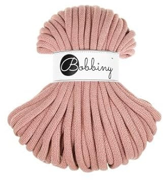 Flechtkordel Jumbo - 9mm - Baumwollkordel Baumwollgarn Garn Kordel Makramee Schnur Kordelband Natur Baumwolle DIY-Basteln 30m - Blush