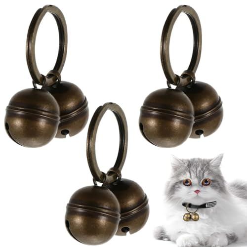 EIHI 3 Set Glöckchen Zum Basteln Katzenglocke Extra Laut Katze und Hundeglocken Haustier Tracker Glocke Hundeglocke für Halsband Anhänger Glocken für Hund Katze Geschirr