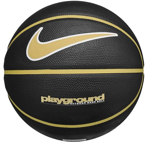 Nike Everyday Playground 8P Graphic Deflated Palle da basket Black/Infinite Gold/White/Infinite Gold 7