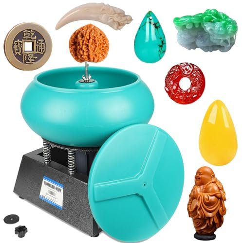 ylpddmm 220 V, 12L Lucidatrice per Gioielli,Lucidatrice a buratto a Vibrazione,lucidatrice per Piccole Parti Metalliche di Gioielli per la levigatura e la lucidatura delle superfici dei Pezzi