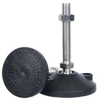 OZFJJWY 4pcs Adjustable Lathe Leg Thread Type Adjustable Levelling Feet Swivel Base Articulating Leveling legs Furniture Glide Pad(D50XM10X100)