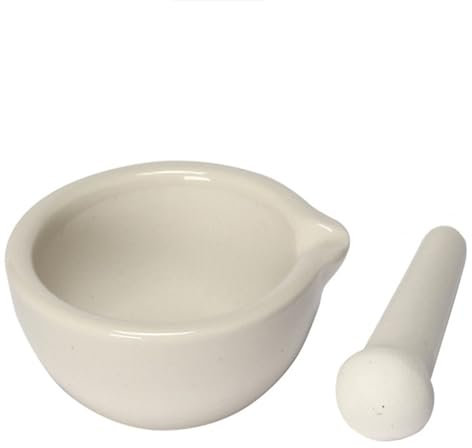 SUBLXPoten Mortero Cocina 1 Uds., 60mm, 80mm, 100mm, 130mm, 160mm, mortero de Porcelana de Laboratorio y mortero, Juego de Cuencos de molienda for Mezcla Blanca para Triturar Ajo, Pimienta(160mm)