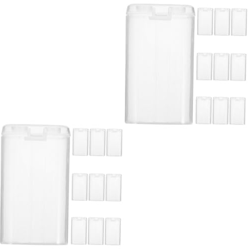 Operitacx 2 Set Organizer Per Batterie Contenitore Per Pile Con Slot Trasparente Per Accessori Elettronici Design Compatto E Salvaspazio 10 Pezzi*2