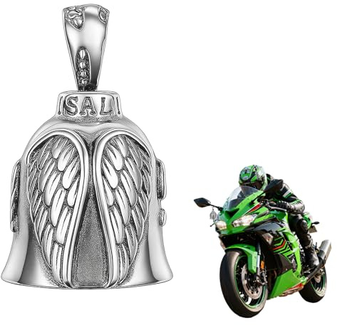 Ruvan Campana Moto Amuleto, Llavero Campana Guardian Moto, Campana Motera De La Suerte, Campanilla De Motocicleta, Amuleto De La Suerte