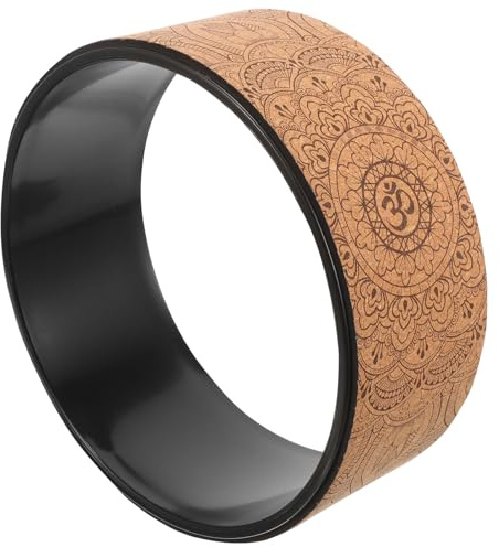Alasum PU Soft Cork Yoga Wheel TPE Yoga Ring für Rückenstreckung und Wirbelsäulentraining Rutschfestes Rad für Dehnung Pilates und Faszienmassage