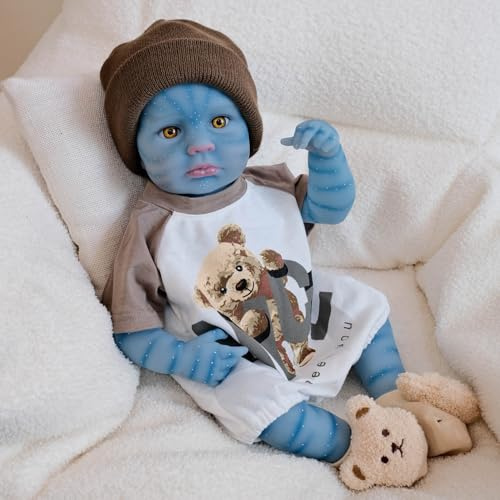 Alien Reborn doll in silicone, 48 cm, anatomicamente corretta, set regalo per bambini dai 3 anni in su e collezionisti
