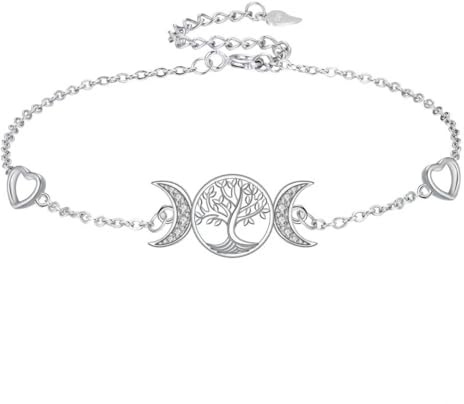Micory Pulseras Plata de Ley para Mujer,Regalos Originales Para Mujers Amigo Niñas -Ajustable Pulsera 17+4cm