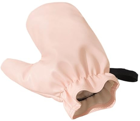 Applicatore di guanti autoabbronzanti – Guanto in bronzo per applicazione uniforme | Spugna per sfumare abbronzatura su entrambi i lati in morbido velluto con fodera impermeabile per lozione per il