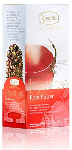 Ronnefeldt Fruit Power Joy of Tea - Früchtetee mit Erdbeer-Himbeergeschmack, 15 Teebeutel, 54 g