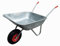 VERDELOOK Brouette en acier galvanisé, capacité de charge 75 kg, pour le transport de marchandises, le bricolage et le jardinage