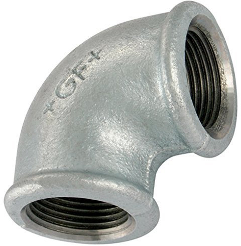 Georg Fischer +GF+ Temperguss Fitting, Verzinkt, NR. 90, 4 A1, Winkel 90° I/I