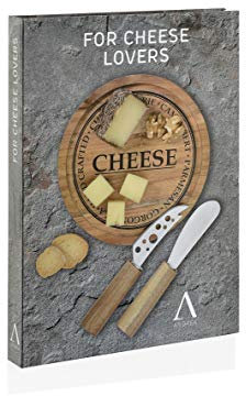 ANDREA HOUSE Set 2 Cuchillos Queso de Acero Inoxidable y Acacia con Tabla de Acacia