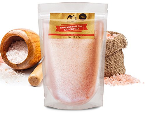 Silk Route Spice Company Himalayan Rose Pink Salt 1Kg (Fine) Resealable Pouch
