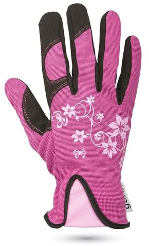 Ergos GERIN Gants de Protection Pour Le Jardinage | 1 Paire | Taille, Plantation, Rempotage | Confort & Souplesse | Lavable En Machine | Rose/Noir | Certifié CE | 7