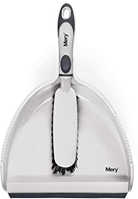 Mery - Set Paletta e Pennello, Impugnatura Ergonomica, Gomma per Doppio Ritaglio, Setole Resistenti e Durevoli, Bordi, Pulitore per Pennelli, Portatile, 23 x 34 cm, Colore Nero