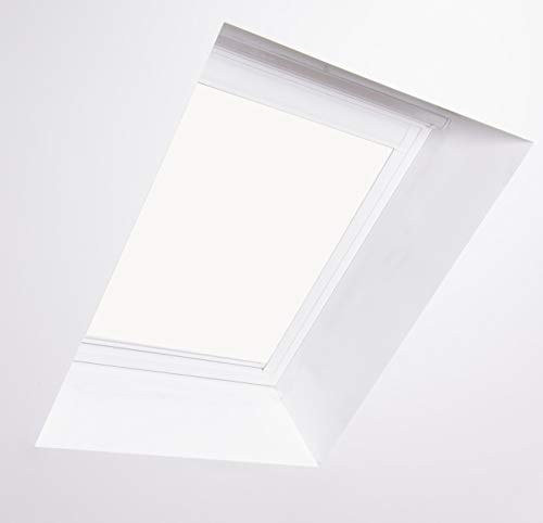 Bloc Blinds - Tenda Oscurante per finestre da Tetto Velux, Telaio in Alluminio Bianco, F6