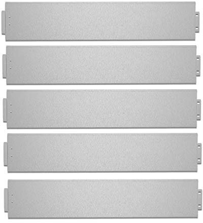 UISEBRT - Bordatura da Giardino, Prato in Acciaio galvanizzato, 10m Bordo per aiuole in metallo 100x18cm, 10 Pezzi Bordo di separazione
