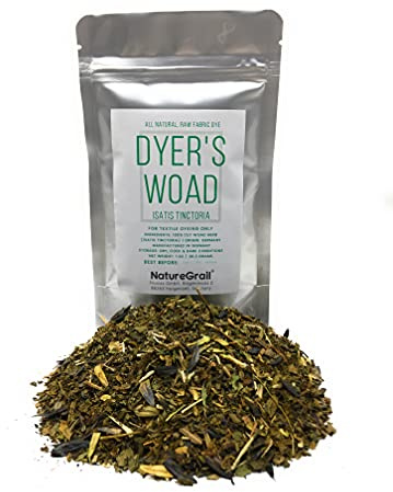 Dyer's Woad (Isatis Tinctoria) - Natural Blue Dye for Textile Dyeing - Also Known As Glastum and Asp of Jerusalem - Net Weight: 1 Oz / 28.3 Grams