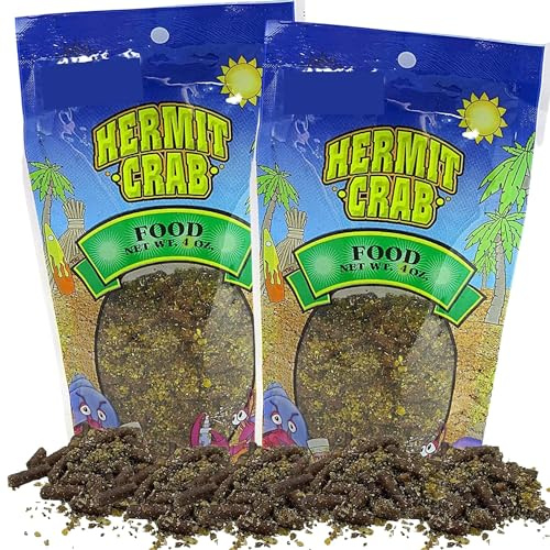 Needzo Hermit Crab Food, Natural Supplies and Habitat Necessities for Pet Crabs, 2 Pack, 4 Ounces (2 Pack Food)